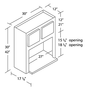 microwave shelf depth