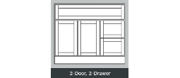 TW3621 - Tuscany White Vanity 
 36" 
2-Door/2-Drawer  
