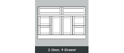 TW6021D - Tuscany White Vanity 
 60" 
 2-Door/4-Drawer 